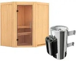 Karibu Sauna Tonja - 68 mm Systemsauna - 230 Volt Plug & Play-3,6 kW Plug&Play...