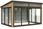 Palmako Glashaus Saga 11,6 m2 Slide Plus (Wintergartenanbau inkl. R&uuml;ckwand)