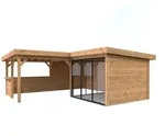 Palmako Gartenhaus Connect Lenna 24,9 m2 Set 709 Slide Plus mit
