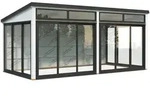 Palmako Glashaus Saga 16,2 m2 Slide (Wintergartenanbau inkl. R&uuml;ckwand) wei&szlig;