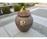 Gardenforma Gas Feuerstelle Katla, Keramik Antik braun, Faserbeton