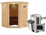 Karibu Sauna Nanja - 68 mm Systemsauna - 230 Volt Plug & Play-3,6 kW Plug&Play...
