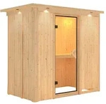 Karibu Sauna Variado mit Fronteinstieg 68 mm - Ohne Ofen-Bronzierte