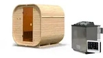 Karibu Saunahaus Fasssauna Quadro 1 - 38 mm 9 kW Bio-Kombiofen inkl....