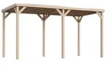 Karibu Pavillon Cubeco mit Flachdach Set inkl. 1 Verl&auml;ngerung