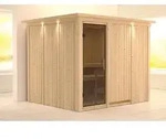 Karibu Sauna Gobin mit Fronteinstieg 68 mm-Ohne Ofen-inkl....