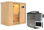 Karibu Sauna Variado mit Fronteinstieg 68 mm - 9 kW Bio-Kombiofen inkl.