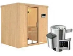 Karibu Sauna Fanja - 68 mm Systemsauna - 230 Volt Plug & Play-3,6 kW Plug&Play...