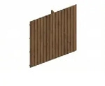 Skan Holz Carport R&uuml;ckwand - Deckelschalung R&uuml;ckwand: 362 x 330 cm nussbaum