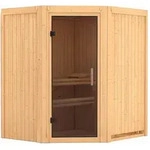 Karibu Sauna Taurin mit Eckeinstieg 68 mm -Ohne Ofen-Ohne...