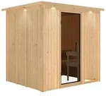 Karibu Sauna Sodin mit Fronteinstieg 68 mm-Ohne Ofen-inkl....