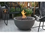 Gardenforma Gas Feuerstelle Nantucket aus Faserbeton in Betonoptik grau