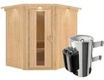 Karibu Sauna Lilja - 68 mm Systemsauna - 230 Volt Plug & Play-3,6 kW Plug&Play...