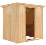 Karibu Sauna Fanja - 68 mm Systemsauna - 230 Volt Plug & Play-Ohne Ofen-Inkl.