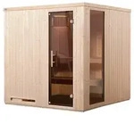 Weka Sauna Halmstad 2 mit Glast&uuml;r + Fenster und Fronteinstieg - 68 mm Ohne Ofen