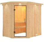 Karibu Sauna Saja - 68 mm Systemsauna - 230 Volt Plug & Play-Ohne Ofen-Inkl.