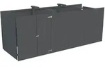 Palmako Karl 40,6 m2 - Anbauschuppen 10,9 m2 dunkelgrau lackiert