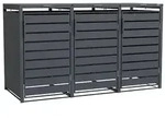 Weka M&uuml;lltonnenbox Metall Gary 3er (B 198,5 cm x T 80 cm x H 116 cm)