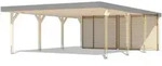 Karibu Lamellen R&uuml;ckwand f&uuml;r Leimholz Doppelcarport 540 x 200 cm
