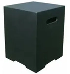 Gardenforma Abdeckung for Gasflaschen, Beton-Optik schwarz, Faserbeton f&uuml;r 5kg