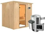 Karibu Sauna Daria - 68 mm Systemsauna - 230 Volt Plug & Play-3,6 kW Plug&Play...