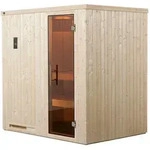 Weka Sauna Halmstad 1 mit Glast&uuml;r und Fronteinstieg - 68 mm 7,5 kW Saunaofen OS