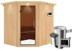 Karibu Sauna Lilja - 68 mm Systemsauna - 230 Volt Plug & Play-3,6 kW Plug&Play...