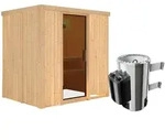 Karibu Sauna Fanja - 68 mm Systemsauna - 230 Volt Plug & Play-3,6 kW Plug&Play...
