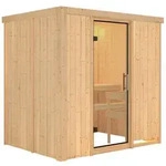 Karibu Sauna Fanja - 68 mm Systemsauna - 230 Volt Plug & Play Klarglas...