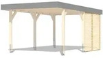 Karibu Lamellen Seitenwand f&uuml;r Leimholz Einzel- und Doppelcarport 180 x 200 cm