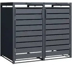 Weka M&uuml;lltonnenbox Metall Gary 2er (B 132 cm x T 80 cm x H 116 cm)