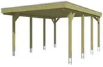 Skan Holz Friesland - Flachdach Carport aus Nadelholz Breite 402 cm 402 x 555 cm