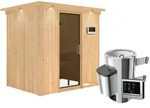 Karibu Sauna Fanja - 68 mm Systemsauna - 230 Volt Plug & Play-3,6 kW Plug&Play...