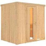 Karibu Sauna Fanja - 68 mm Systemsauna - 230 Volt Plug & Play-Ohne Ofen-Ohne