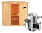 Karibu Sauna Tonja - 68 mm Systemsauna - 230 Volt Plug & Play-3,6 kW Plug&Play...