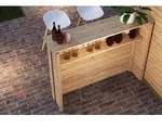 Karibu Holzbar f&uuml;r Gartenpartys - 28 mm naturbelassen