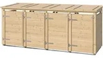 Weka Killarney M&uuml;lltonnenbox naturbelassen Gr. 4 - 4er M&uuml;lltonnenbox