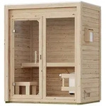 Karibu Gartensauna Saunahaus Hycore 1 - 38 mm naturbelassen Klarglas...