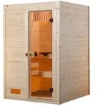 Weka Sauna Valida Gr. 1 mit Glast&uuml;r - Massivholzsauna 38 mm 4,5 kW Saunaofen OS