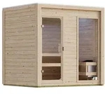 Karibu Gartensauna Saunahaus Hycore 2 - 38 mm naturbelassen Klarglas...