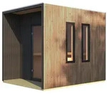 Karibu Design Saunahaus Laguna mit Douglasie-Lamellenprofil - 73 mm...