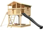 Akubi Kinderspielhaus Kinderspielger&auml;t Benjamin inkl. Wellenrutsche anthrazit...