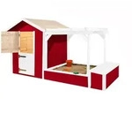 Weka Kinderspielplatz 818, rot/weiss-schwedenrot