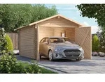 Karibu Garage Blockhausgarage 28 mm natur