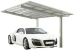 Ximax Carport Linea Typ 60 495 x 272 cm-Edelstahl-Look