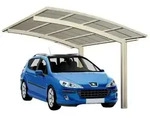 Ximax Carport Portoforte Typ 60 495 x 270 cm-Edelstahl-Look