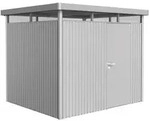 Biohort Ger&auml;tehaus HighLine mit Einzelt&uuml;r-275 x 235 cm (Gr. H 3)-silber-metallic