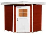 Weka 21 mm Gartenhaus 229 Eckhaus -239 x 235cm-rot - 50 % Rabatt auf Dacheindeckung