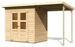 Karibu 68763, Karibu Eco Gartenhaus Merseburg 3 inkl. Anbaudach - Sparset