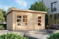 Karibu Gartenhaus Mattrup - 28 mm-424 x 274 cm- naturbelassen
